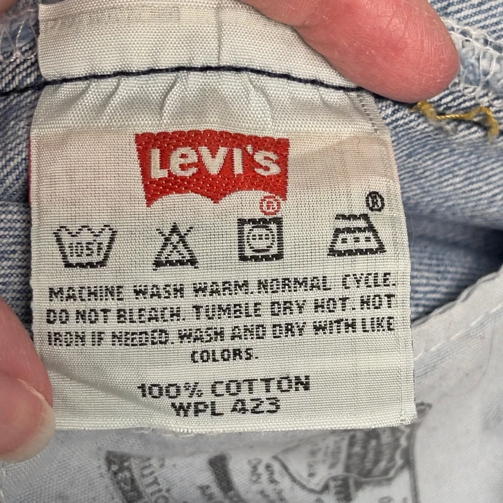 Vintage Y2K Levi's 501xx Light Wash Blue Denim Straight Jeans 36x30 (34x28) 2004